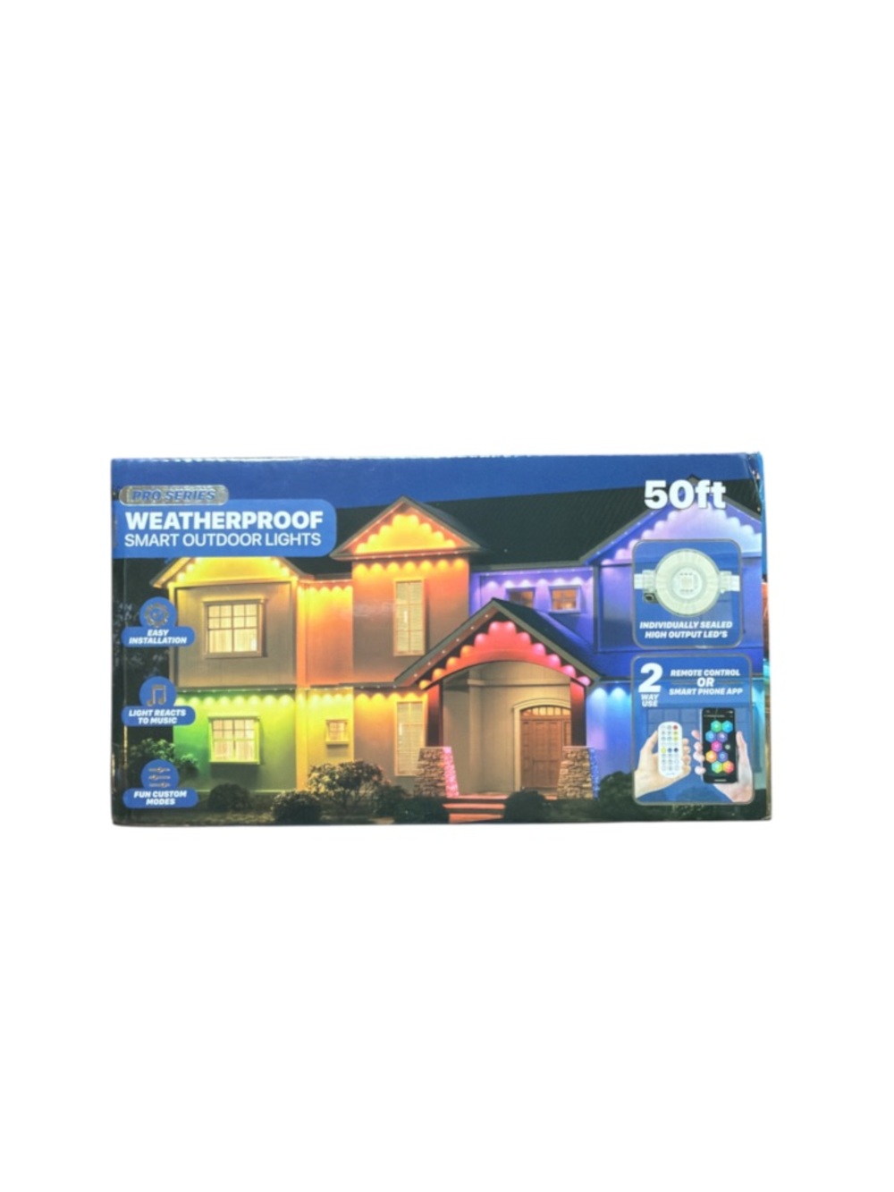 Weatherproof Smart Outdoor Lights Multicolor - Music Connection (50ft)